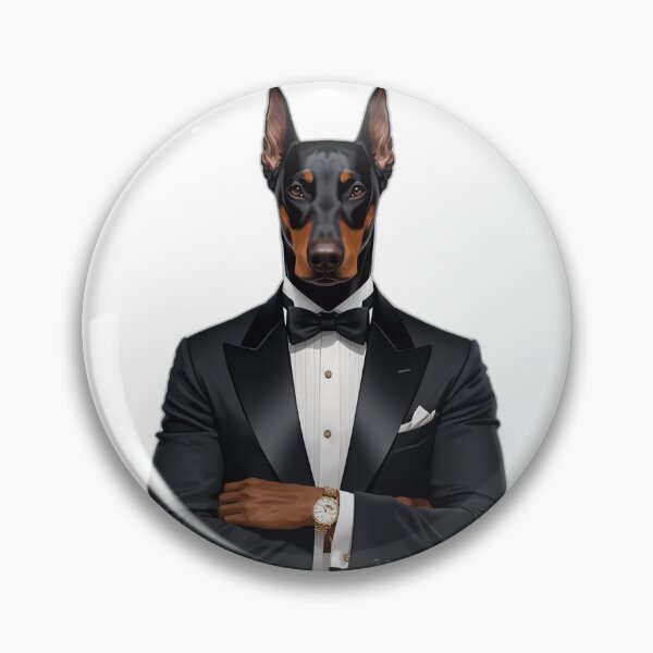 Item preview, Doberman in Tuxedo | Classy Gentleman Dog Suit Art designed and sold by RobertArt08.