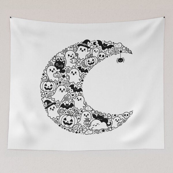 Item preview, HALLOWEEN DOODLE COLLECTION - CRESCENT MOON designed and sold by WheelieGdArt.