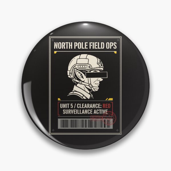 Item preview, North Pole Field Ops Elf Security Badge designed and sold by SplashTastic.