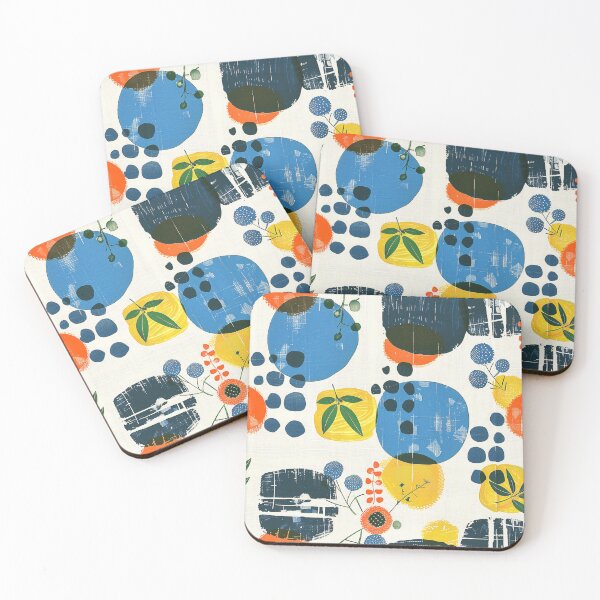 Item preview, Japandi Blue, Yellow, And Red Modern Abstract Design designed and sold by DEC02.