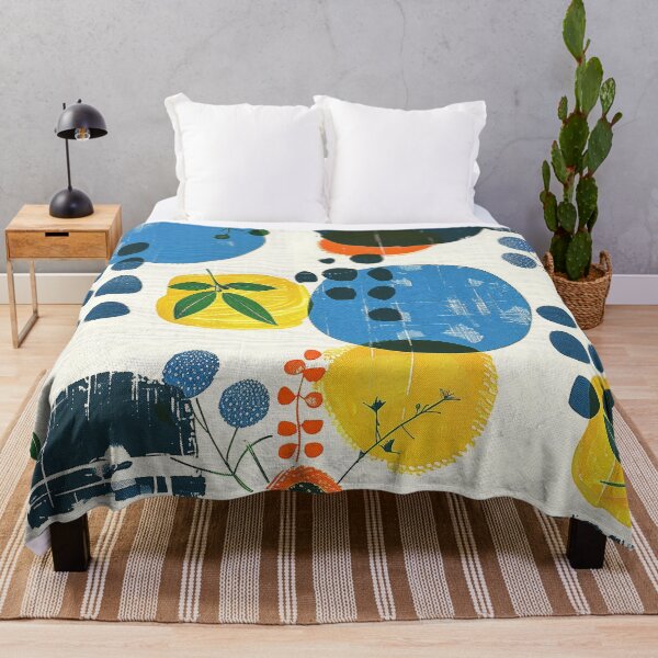 Item preview, Japandi Blue, Yellow, And Red Modern Abstract Design designed and sold by DEC02.