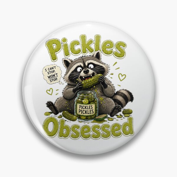 Item preview, Pickles Obsessed Raccoon Funny Food Lover designed and sold by NoeValdric.