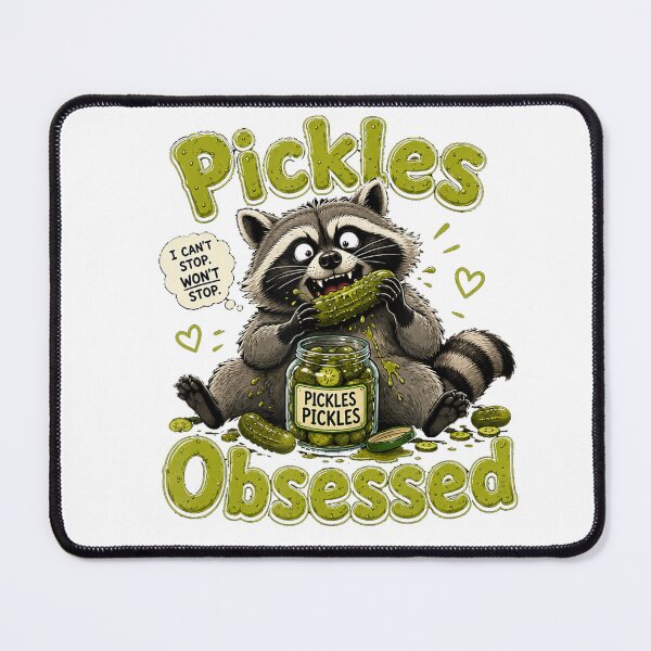 Item preview, Pickles Obsessed Raccoon Funny Food Lover designed and sold by NoeValdric.