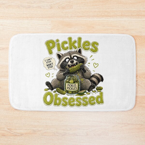 Item preview, Pickles Obsessed Raccoon Funny Food Lover designed and sold by NoeValdric.