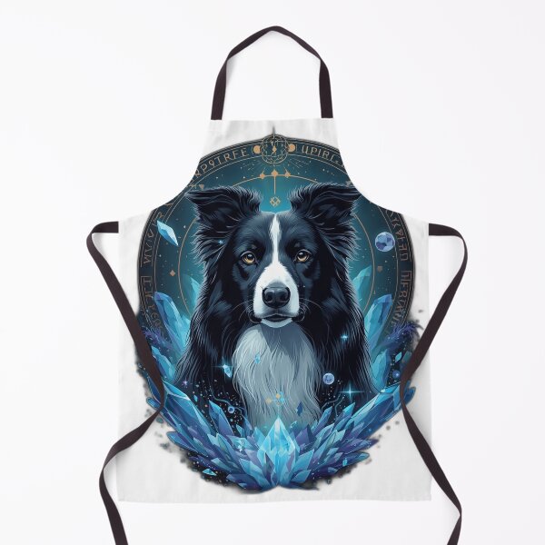 Item preview, Mystical Border Collie with Crystals | Magic Rune Dog Art designed and sold by RobertArt08.