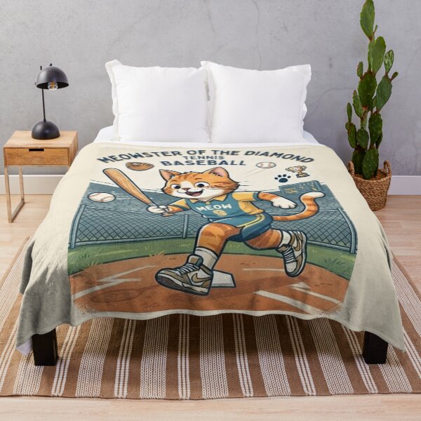 Item preview, Meowster of the Diamond Baseball Cat designed and sold by PetalsPaws.