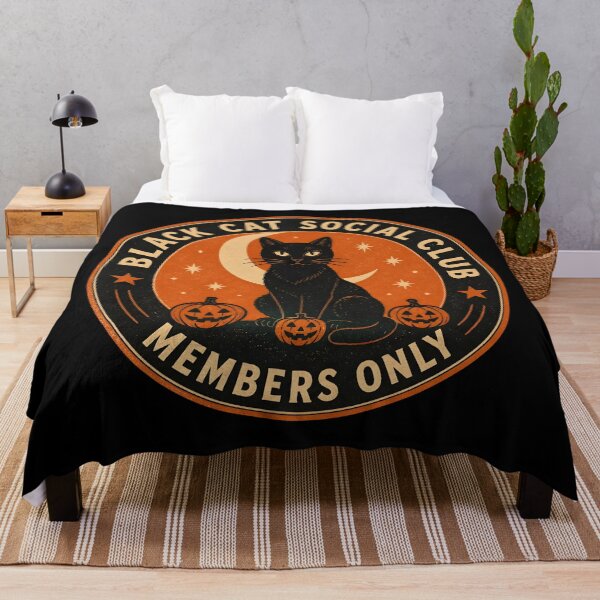 Item preview, Black Cat Social Club Halloween Vintage designed and sold by LiviuGligoros.