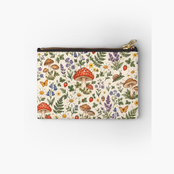 Item preview, Mushroom & Wildflower Cottagecore Pattern – Woodland Botanical designed and sold by RJACreative.