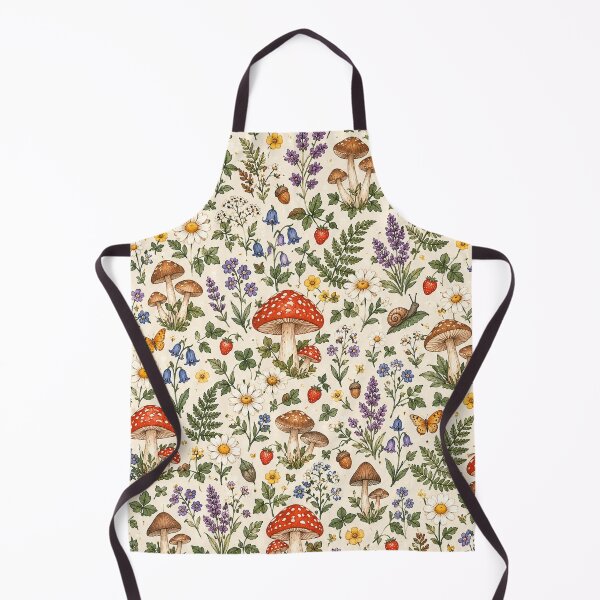 Item preview, Mushroom & Wildflower Cottagecore Pattern – Woodland Botanical designed and sold by RJACreative.