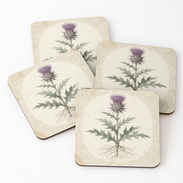 Item preview, Vintage Thistle Botanical Plate designed and sold by PictorialWhimsy.