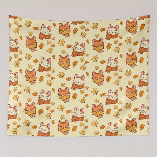 Item preview, Autumn cats pattern designed and sold by artjeriberi.