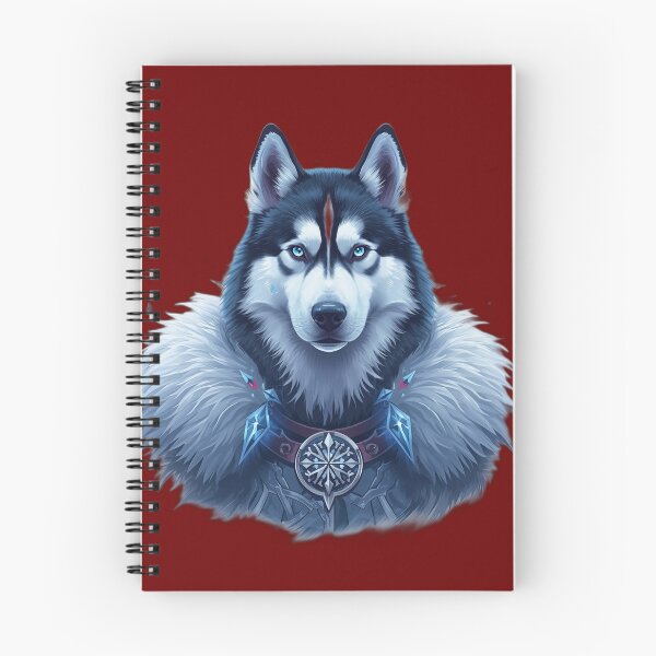 Item preview, Siberian Husky Ice Portrait | Winter Wolf Fantasy Art designed and sold by RobertArt08.