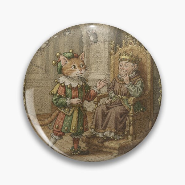 Item preview, Medieval Cat Court Jester designed and sold by PictorialWhimsy.