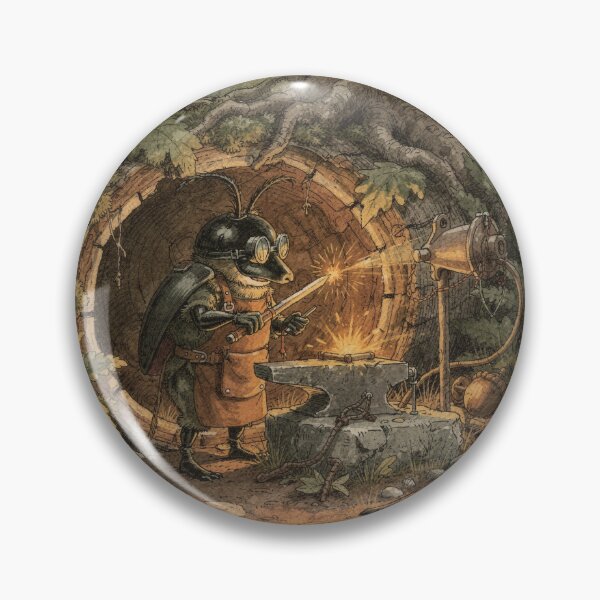 Item preview, Beetle Blacksmith Folk Art designed and sold by PictorialWhimsy.