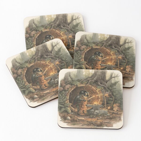 Item preview, Beetle Blacksmith Folk Art designed and sold by PictorialWhimsy.