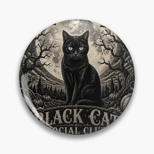 Item preview, Black Cat Social Club Gothic Halloween designed and sold by LiviuGligoros.