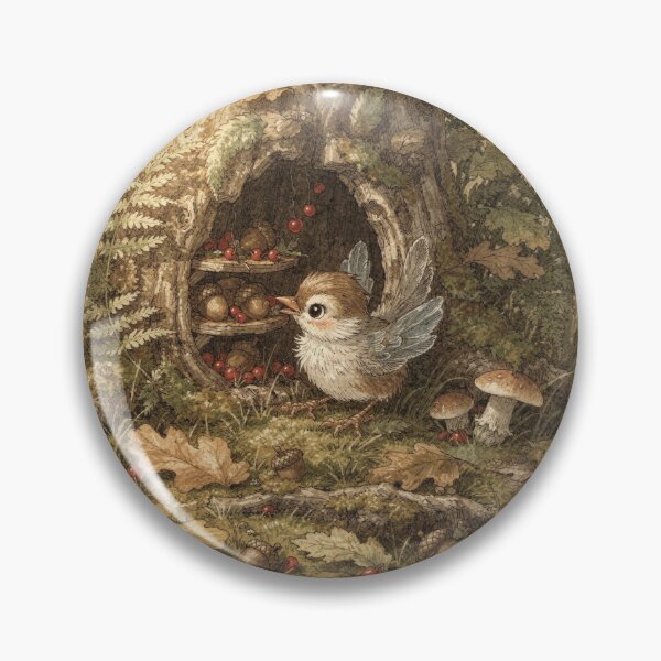 Item preview, Wren Sprite Pantry Folk Art designed and sold by PictorialWhimsy.