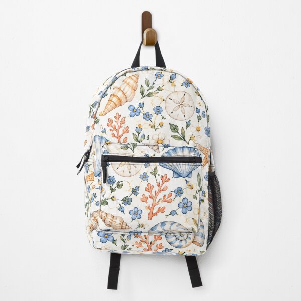 Item preview, Coastal Shells & Tiny Flowers Pattern – Beach Botanical Nautical designed and sold by RJACreative.