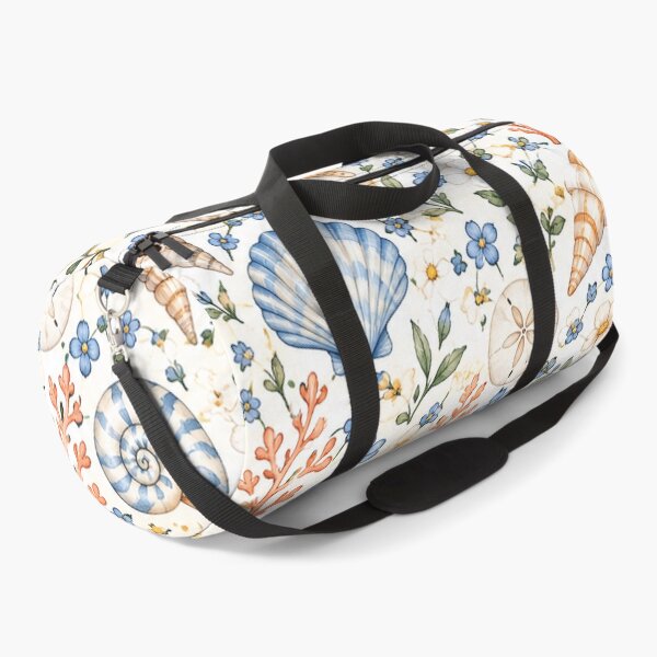 Item preview, Coastal Shells & Tiny Flowers Pattern – Beach Botanical Nautical designed and sold by RJACreative.