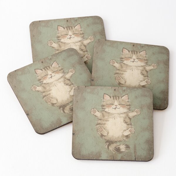 Item preview, Blissed-Out Ragdoll Cat Folk Art designed and sold by PictorialWhimsy.