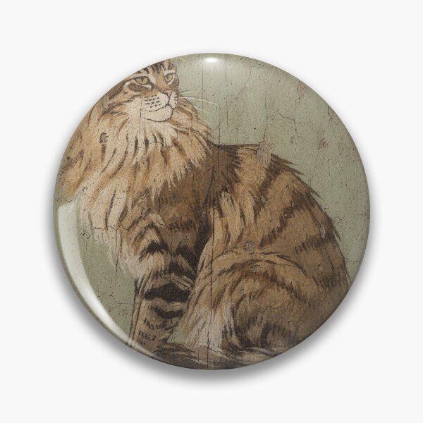 Item preview, Regal Maine Coon Folk Art Portrait designed and sold by PictorialWhimsy.