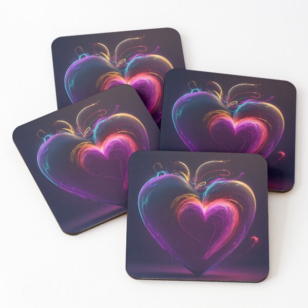 Item preview, Neon Heart Digital Art | Glowing Futuristic Love Artwork | Cyberpunk Pink & Purple Aesthetic designed and sold by Pixel Rush.