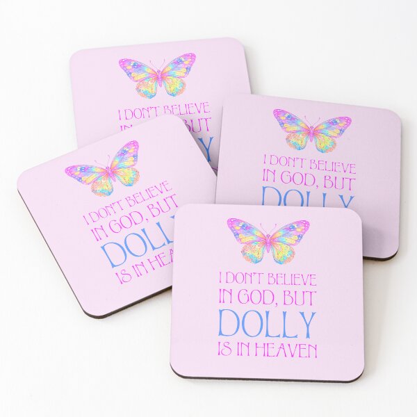 Item preview, Colorful Butterfly Dolly Is In Heaven Quote Typography designed and sold by Terry Bain.