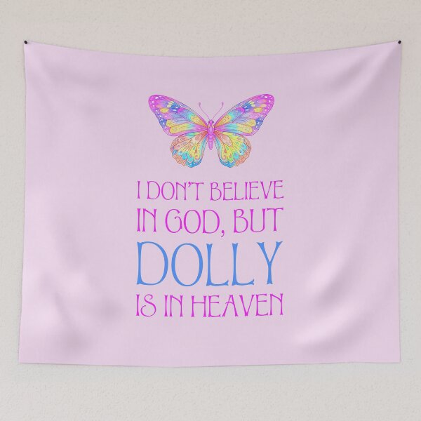 Item preview, Colorful Butterfly Dolly Is In Heaven Quote Typography designed and sold by Terry Bain.