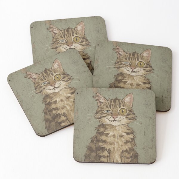 Item preview, Proud One-Eyed Alley Cat Folk Art designed and sold by PictorialWhimsy.