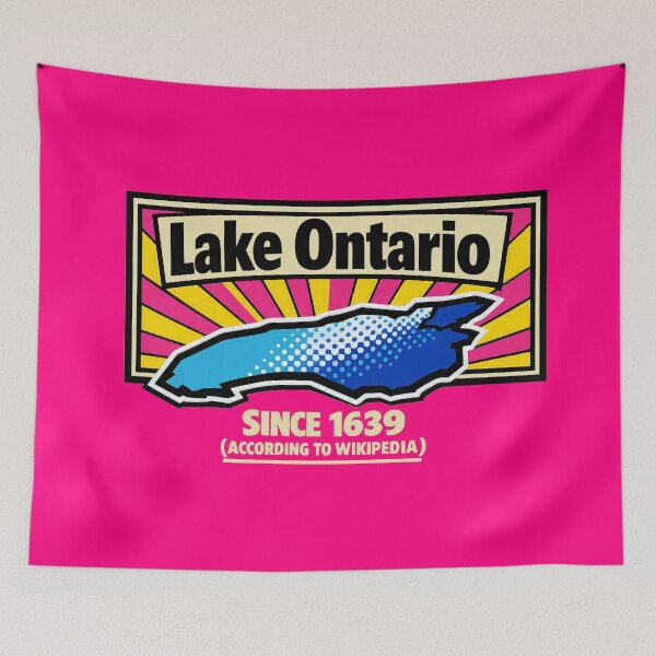 Item preview, Lake Ontario Since 1639 Funny Wikipedia Travel Graphic designed and sold by KungPowUnicorn.