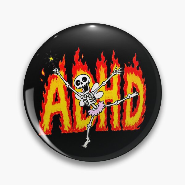 Item preview, ADHD Skeleton Fairy Dancing In Flames designed and sold by MonkiFlipp.