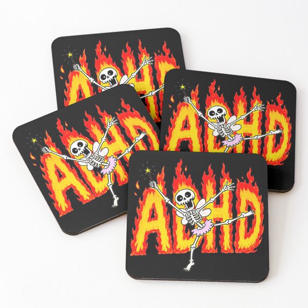 Item preview, ADHD Skeleton Fairy Dancing In Flames designed and sold by MonkiFlipp.