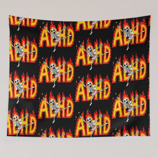 Item preview, ADHD Skeleton Fairy Dancing In Flames designed and sold by MonkiFlipp.