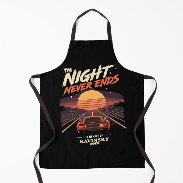Artikelvorschau, Kavinsky-Hommage, „Die Nacht endet nie“-Grafik, Geschenk für DJ-Kavinsky-Fans, Bekleidung für Musikliebhaber entworfen und verkauft von tystock.