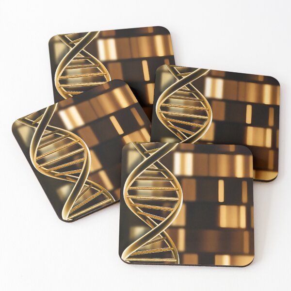 Item preview, Golden DNA Helix | Luxury Genetics & Molecular Biology Science Art designed and sold by Extravanganzza.
