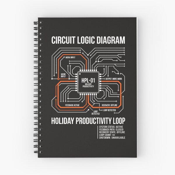 Item preview, Holiday Productivity Loop Circuit Diagram designed and sold by SplashTastic.