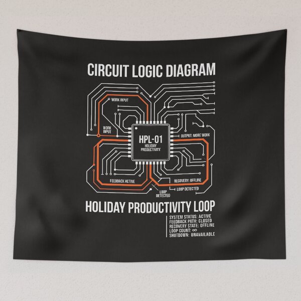 Item preview, Holiday Productivity Loop Circuit Diagram designed and sold by SplashTastic.