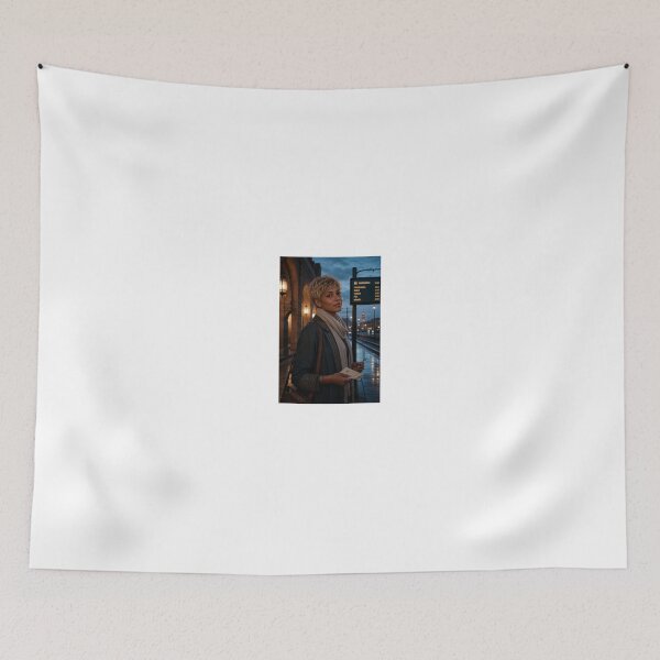 Item preview, Woman in Scarf at Station Transition designed and sold by CathryneDelamort.