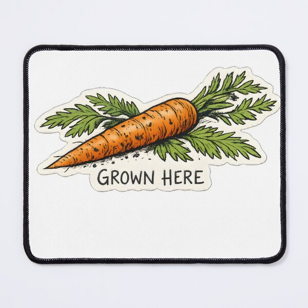 Item preview, Grown Here Hand Drawn Vegetable Gardening Design designed and sold by Naviora.