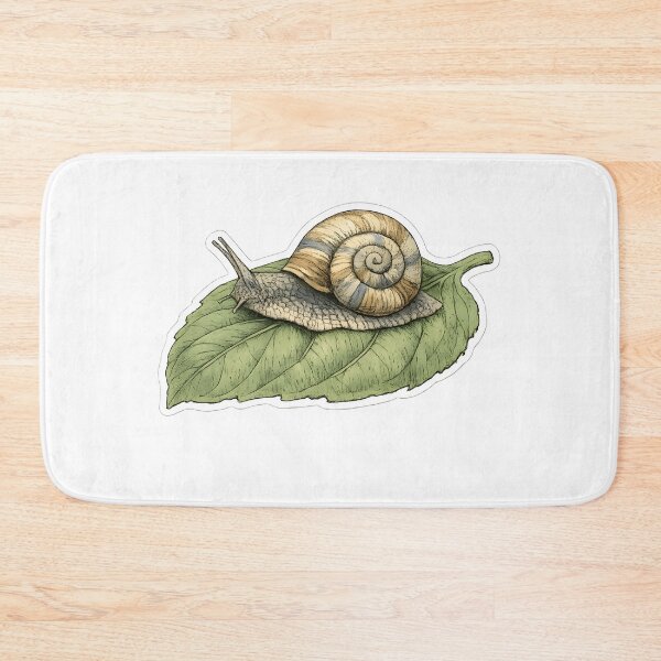 Item preview, Garden Visitor Snail Botanical Hand Drawn Nature Art designed and sold by Naviora.
