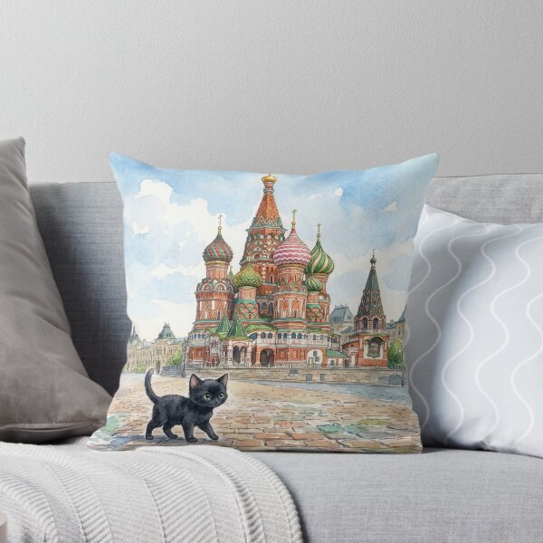 Item preview, Cute Little Black Cat in Moscow, Russia. (S) designed and sold by CLBC.STORE.