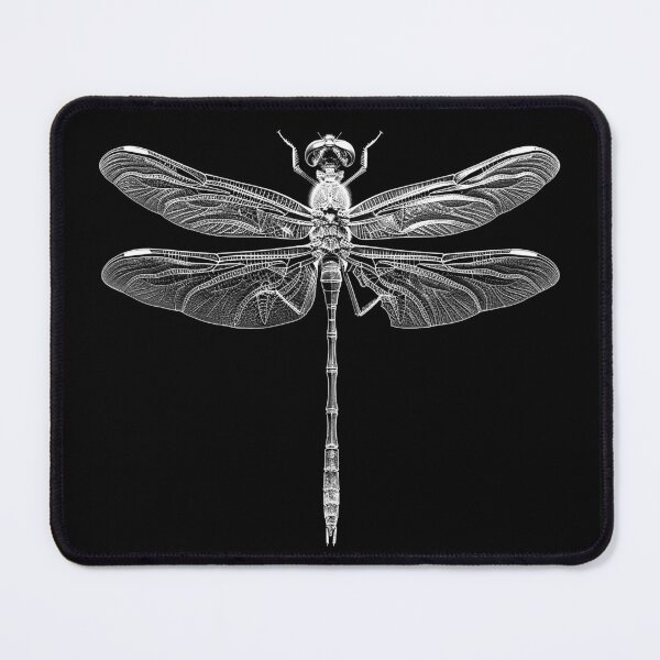 Item preview, Dragonfly Entomology Illustration Black and White Insect Art designed and sold by inkoutninja.