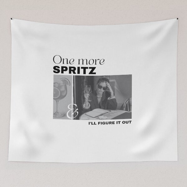 Item preview, One More Spritz I’ll Figure It Out | Funny Aperol Spritz Cocktail Design designed and sold by luckyhue.