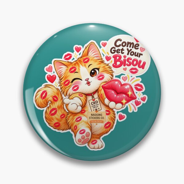 Item preview, BISOU KISS CAT2 BY NAGGINGSTICKERSCO.COME GET YOUR BISOU! COLLECTION | GREEN Edition | No.01 designed and sold by LaMaisonOfMY.