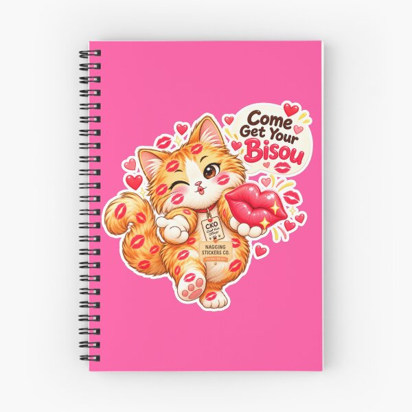 Item preview, BISOU KISS CAT2 BY NAGGINGSTICKERSCO.COME GET YOUR BISOU! COLLECTION | ELECTRIC PINK Edition | No.01 designed and sold by LaMaisonOfMY.
