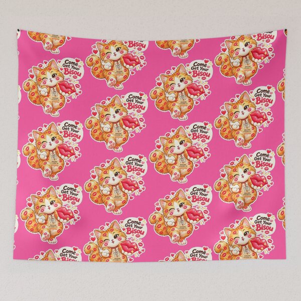 Item preview, BISOU KISS CAT2 BY NAGGINGSTICKERSCO.COME GET YOUR BISOU! COLLECTION | ELECTRIC PINK Edition | No.01 designed and sold by LaMaisonOfMY.