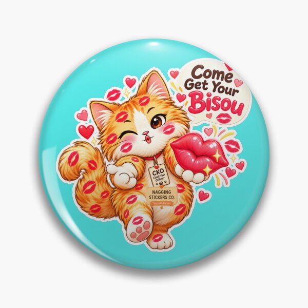 Item preview, BISOU KISS CAT2 BY NAGGINGSTICKERSCO.COME GET YOUR BISOU! COLLECTION | AQUA Edition | No.01 designed and sold by LaMaisonOfMY.
