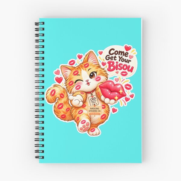 Item preview, BISOU KISS CAT2 BY NAGGINGSTICKERSCO.COME GET YOUR BISOU! COLLECTION | AQUA Edition | No.01 designed and sold by LaMaisonOfMY.