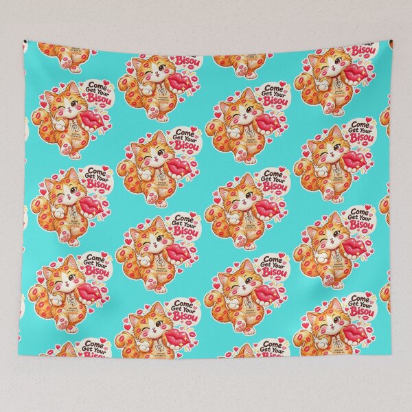 Item preview, BISOU KISS CAT2 BY NAGGINGSTICKERSCO.COME GET YOUR BISOU! COLLECTION | AQUA Edition | No.01 designed and sold by LaMaisonOfMY.