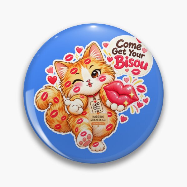 Item preview, BISOU KISS CAT2 BY NAGGINGSTICKERSCO.COME GET YOUR BISOU! COLLECTION | ELECTRIC BLUE Edition | No.01 designed and sold by LaMaisonOfMY.